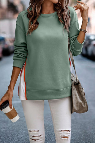 Zipper Sweatshirt - Soft Green
