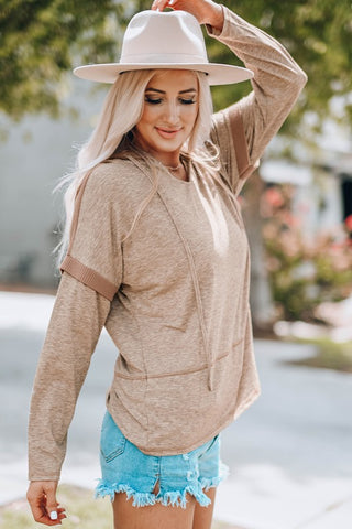 Thermal Hoodie - Heather Brown