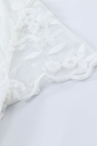 Little Flowers White Lace Dress