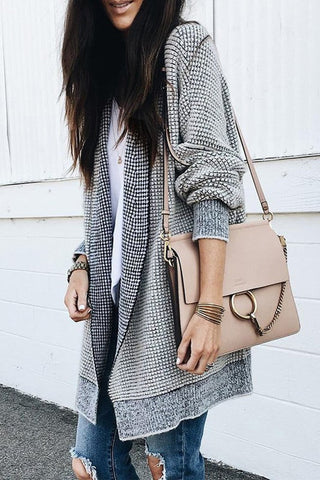 Thick and Warm Cardigan - Gray
