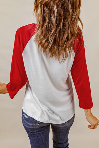 XOXO Baseball Tee - Red