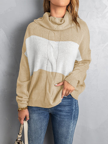 Turtle Neck Sweater - Beige