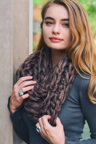 Chunky Knit Infinity Scarf - 3 colors