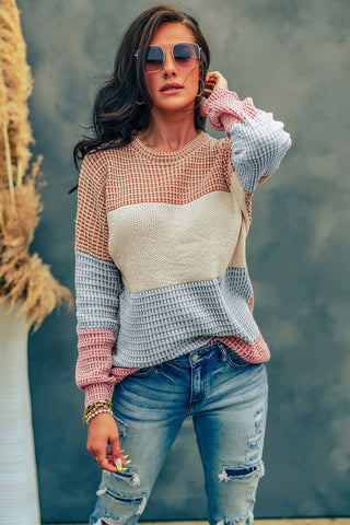 Fall Feeling Waffle Knit Top