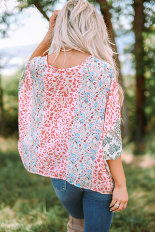 Colorful Cape Style Blouse