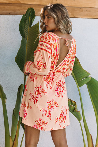 Peach Delight Kimono Dress