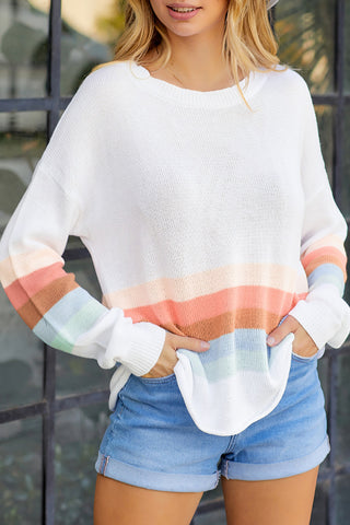 White Rainbow Sweater