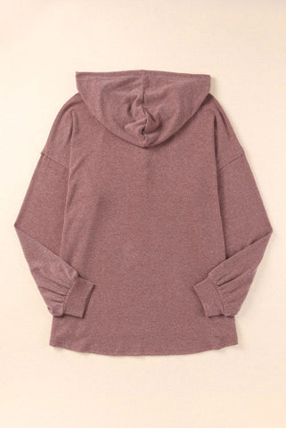 Weekend Henley Hoodie - Mauve