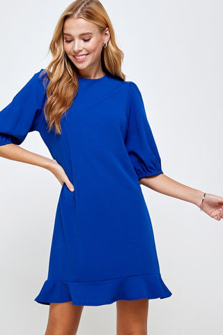 Ruffle Dress - Royal