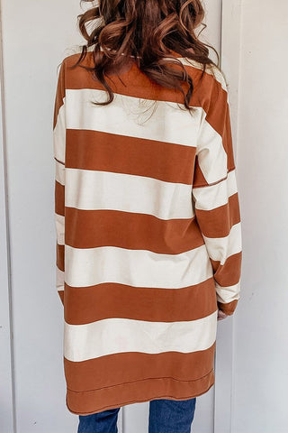 High Low Striped Top