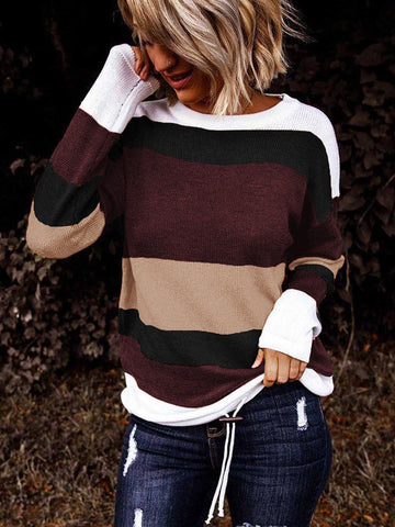 Drawstring Sweater - Burgundy