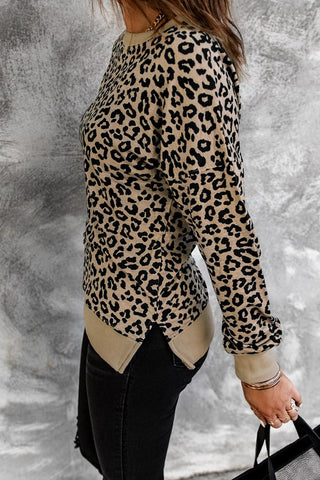 Leopard Print Top - Brown