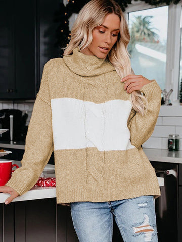 Turtle Neck Sweater - Beige
