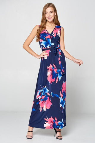 A Night in Maui Maxi Dress - Navy