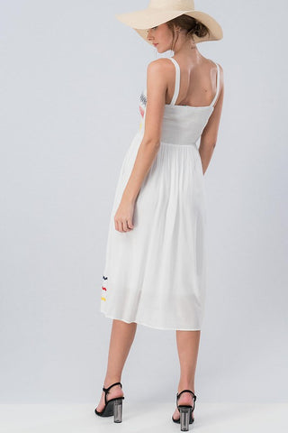 Embroidered Sundress - Off White