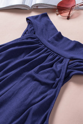 Solid Navy Halter Top