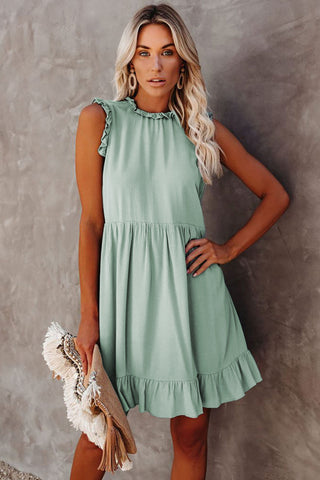 Sleeveless Chiffon Dress - Mint