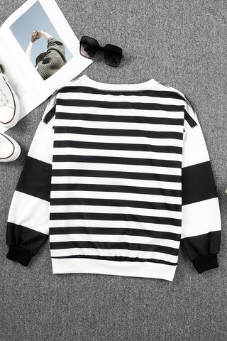 Striped Sweatshirt - Black