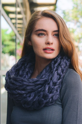 Chunky Knit Infinity Scarf - 3 colors