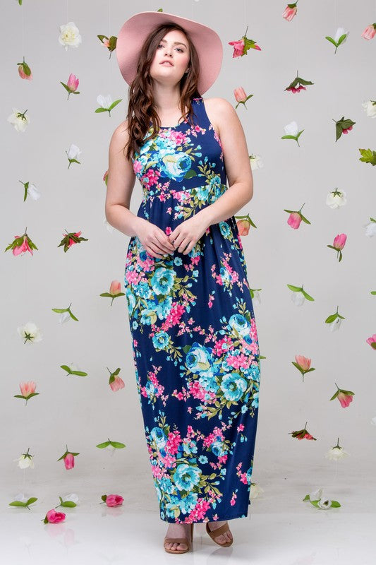 Garden Party Maxi Dress Plus - Navy | Blue Chic Boutique Garden Party Maxi Dress Plus - Navy | Blue Chic Boutique