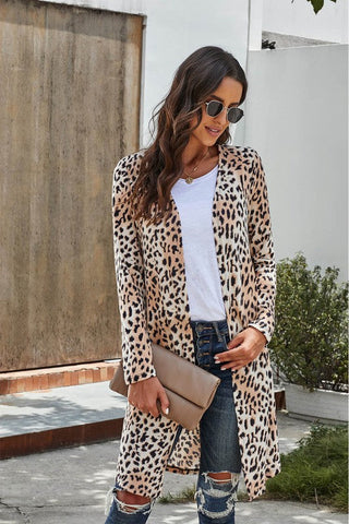 Leopard Cardigan - Beige