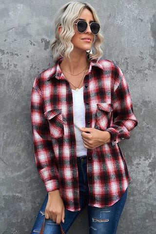 Flannel Top - Red