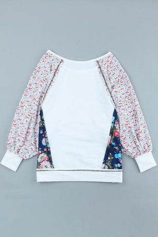 Floral Patchwork Long Sleeve Top