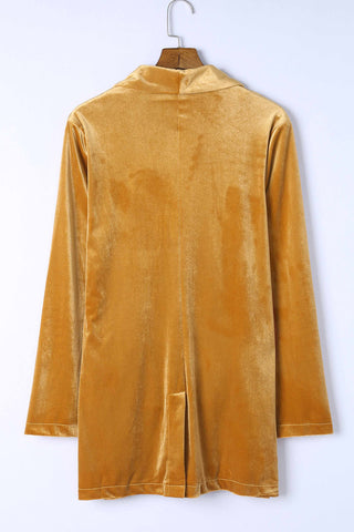 Velour Blazer - Yellow