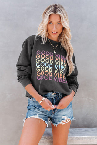 Good Vibes Sweatshirt  - Charcoal