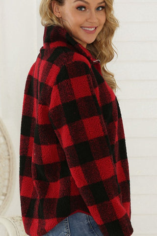 Buffalo Plaid Sherpa - Red