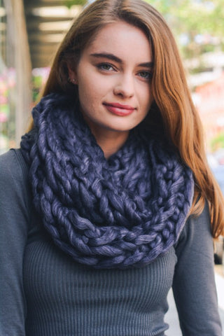 Chunky Knit Infinity Scarf - 3 colors