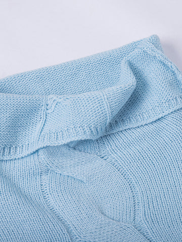Turtle Neck Sweater - Blue