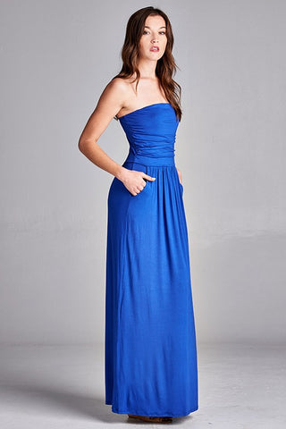 Simple and Stylish Maxi Dress - Royal