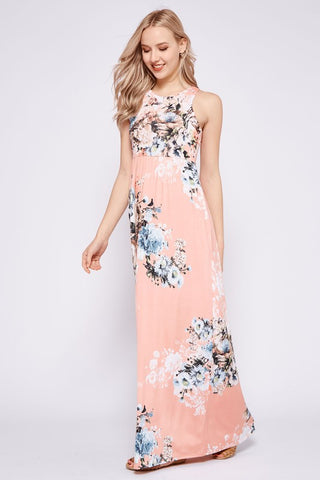 Garden Party Maxi Dress - Pink Bouquets