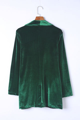 Velour Blazer - Green
