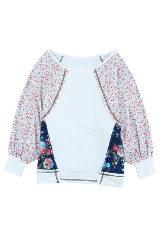 Floral Patchwork Long Sleeve Top