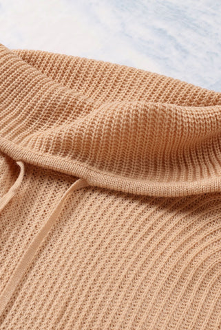 Drawstring Khaki Sweater