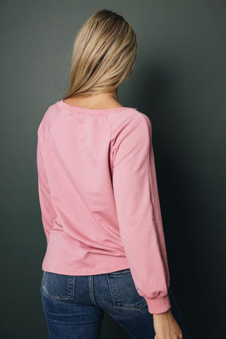 Crew Neck Sweatshirt - Mauve