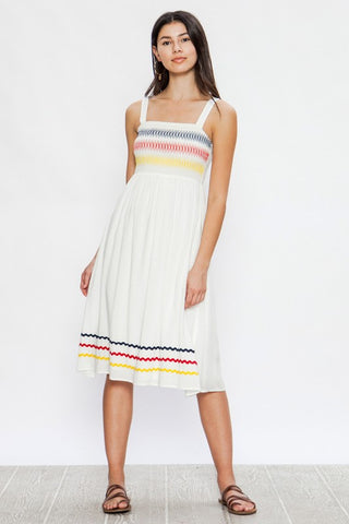 Embroidered Sundress - Off White