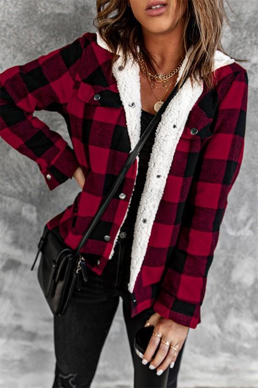 Buffalo Plaid Jacket - Red