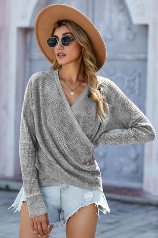 Wrap Sweater - Gray