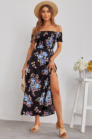 Floral Off Shoulder Maxi Dress