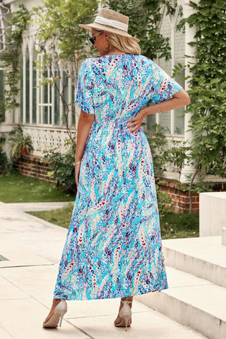 Floral Maxi Dress - Blue