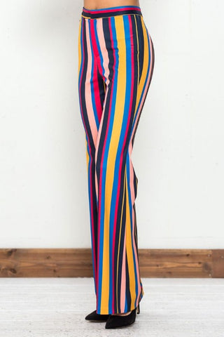 Striped Women’s Pants - Rainbow