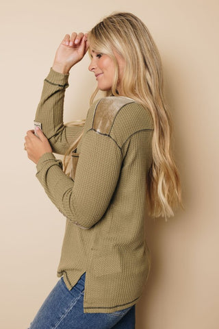 Button Thermal Top - Green