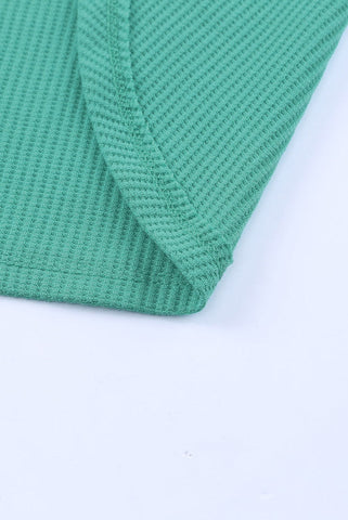 Button Sleeve Thermal Top - Green