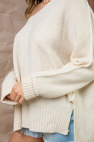 High Low Sweater - Off White