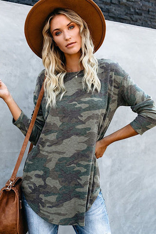 Asymmetrical Camo Top