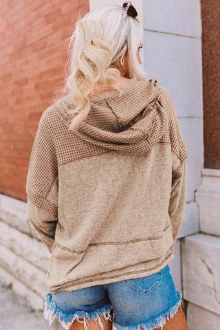 Thermal Hoodie - Heather Brown