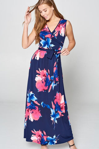 A Night in Maui Maxi Dress - Navy